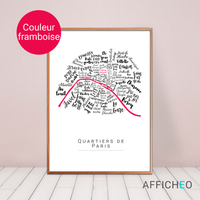 Idée cadeau originale : la carte de Paris personnalisable
