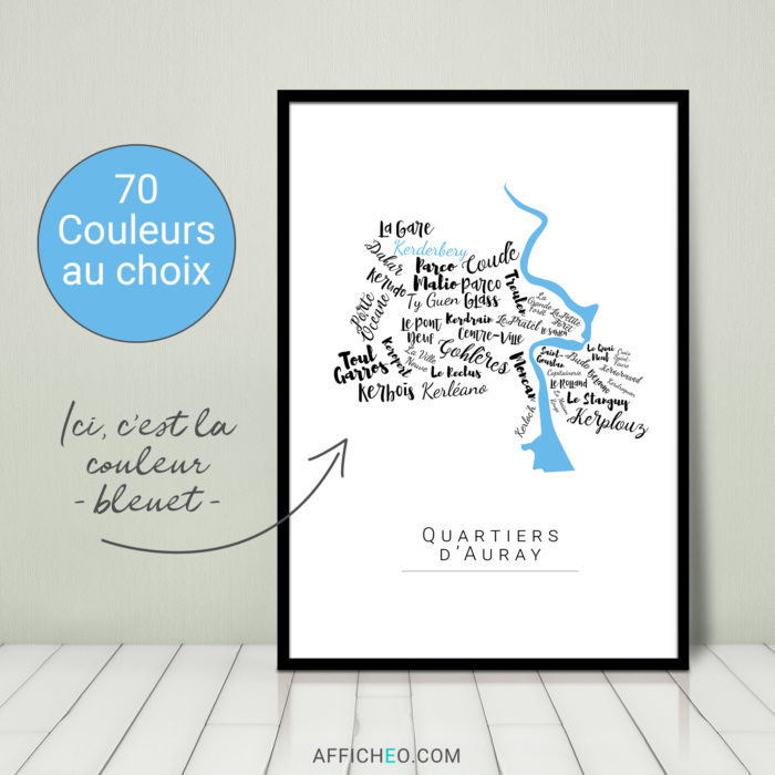 Poster d'Auray personnalisable