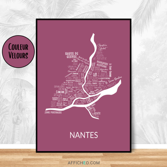 Carte personnalisable des quartiers de Nantes