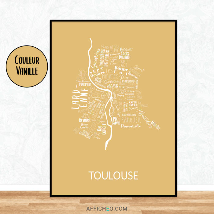 Carte des quartiers de Toulouse personnalisable
