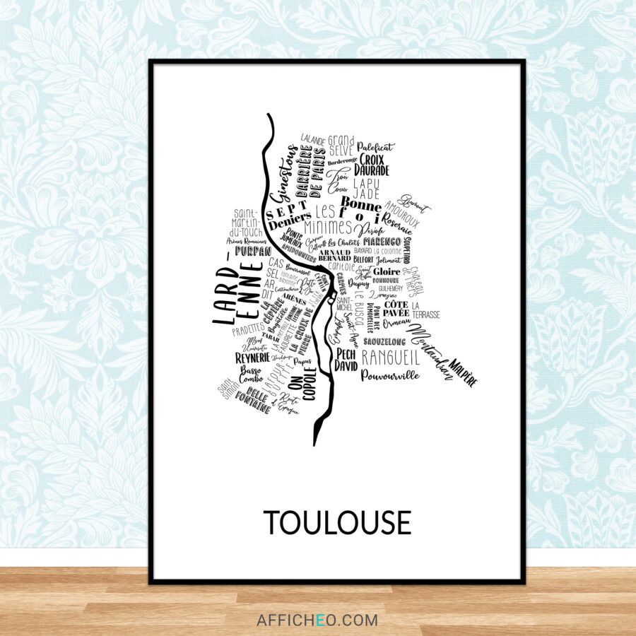 Carte des quartiers de Toulouse