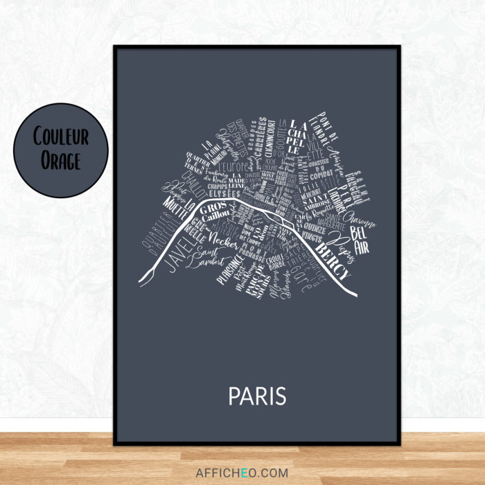 Carte des quartiers de Paris personnalisable