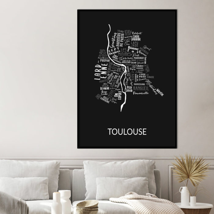 Affiche des quartiers de Toulouse
