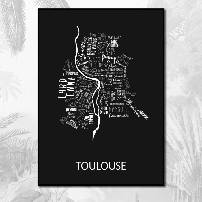Affiche des quartiers de Toulouse
