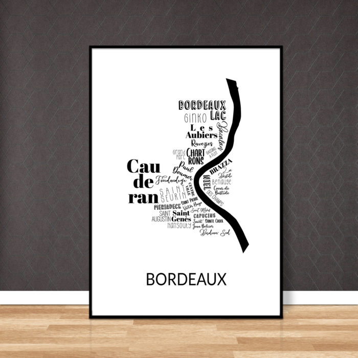 Carte des quartiers de Bordeaux