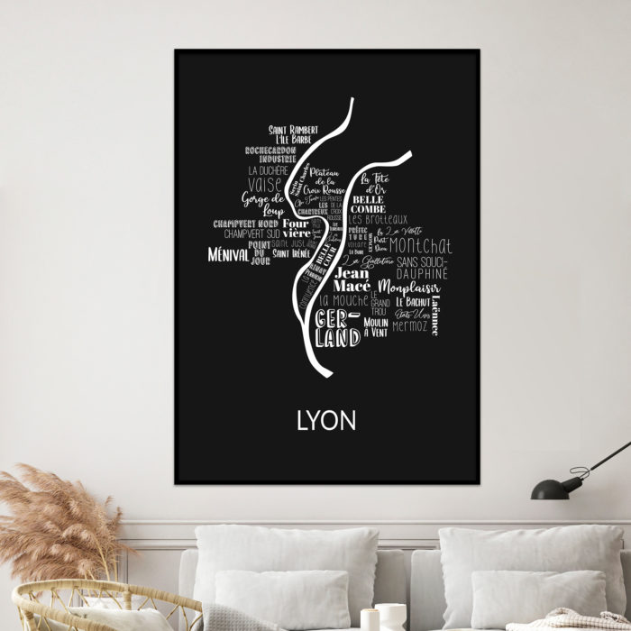 Carte des quartiers de Lyon