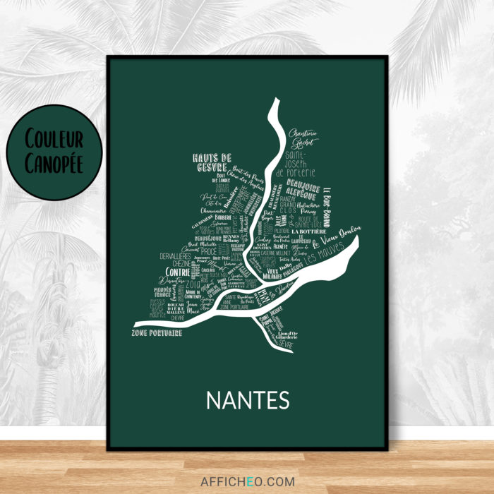 Carte personnalisable des quartiers de Nantes