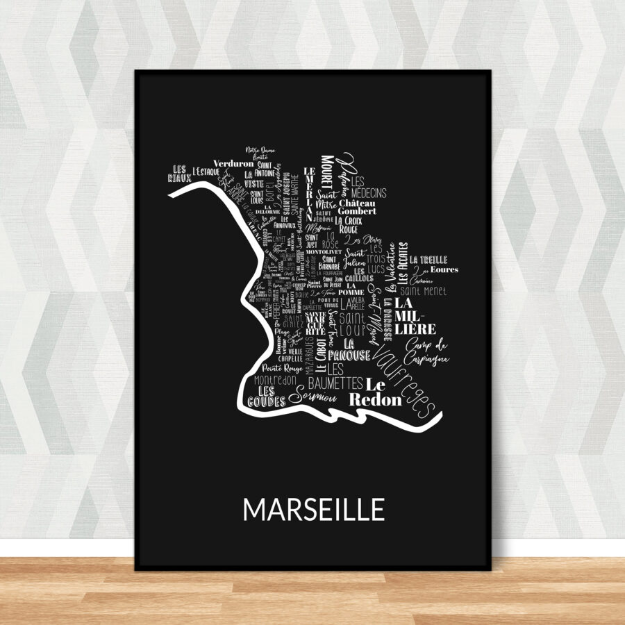 Carte des quartiers de Marseille