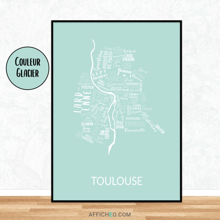 Carte des quartiers de Toulouse personnalisable