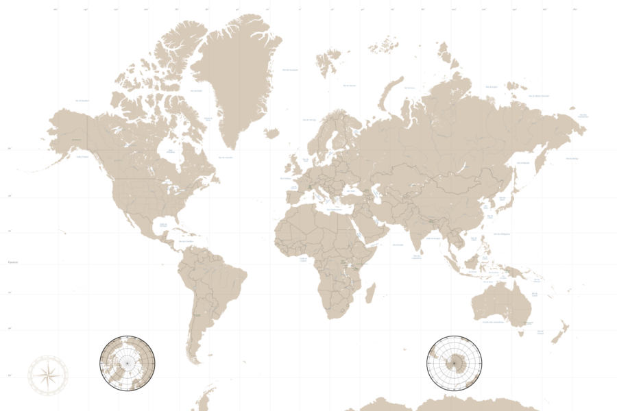Carte du monde personnalisable 3