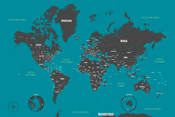 Carte du monde originale et moderne