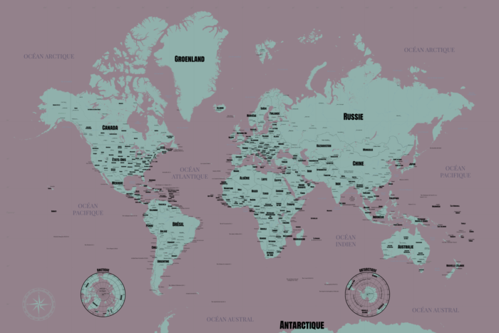 Carte du monde personnalisable