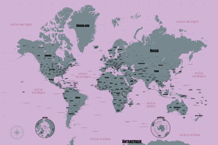 Carte du monde made in France