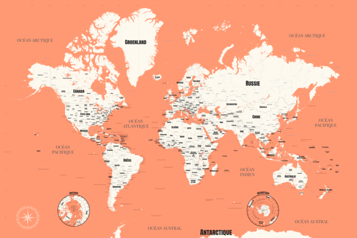 Map monde à personnaliser