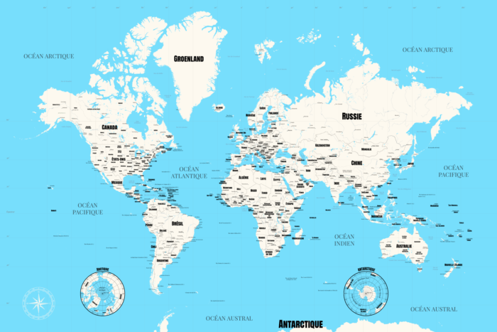 Carte du monde murale xxl