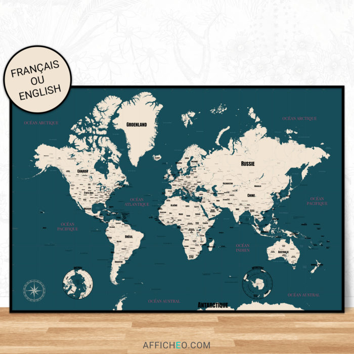 Carte du monde personnalisable