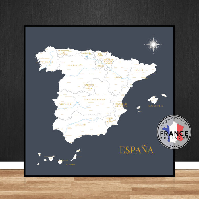 Carte des régions d'Espagne