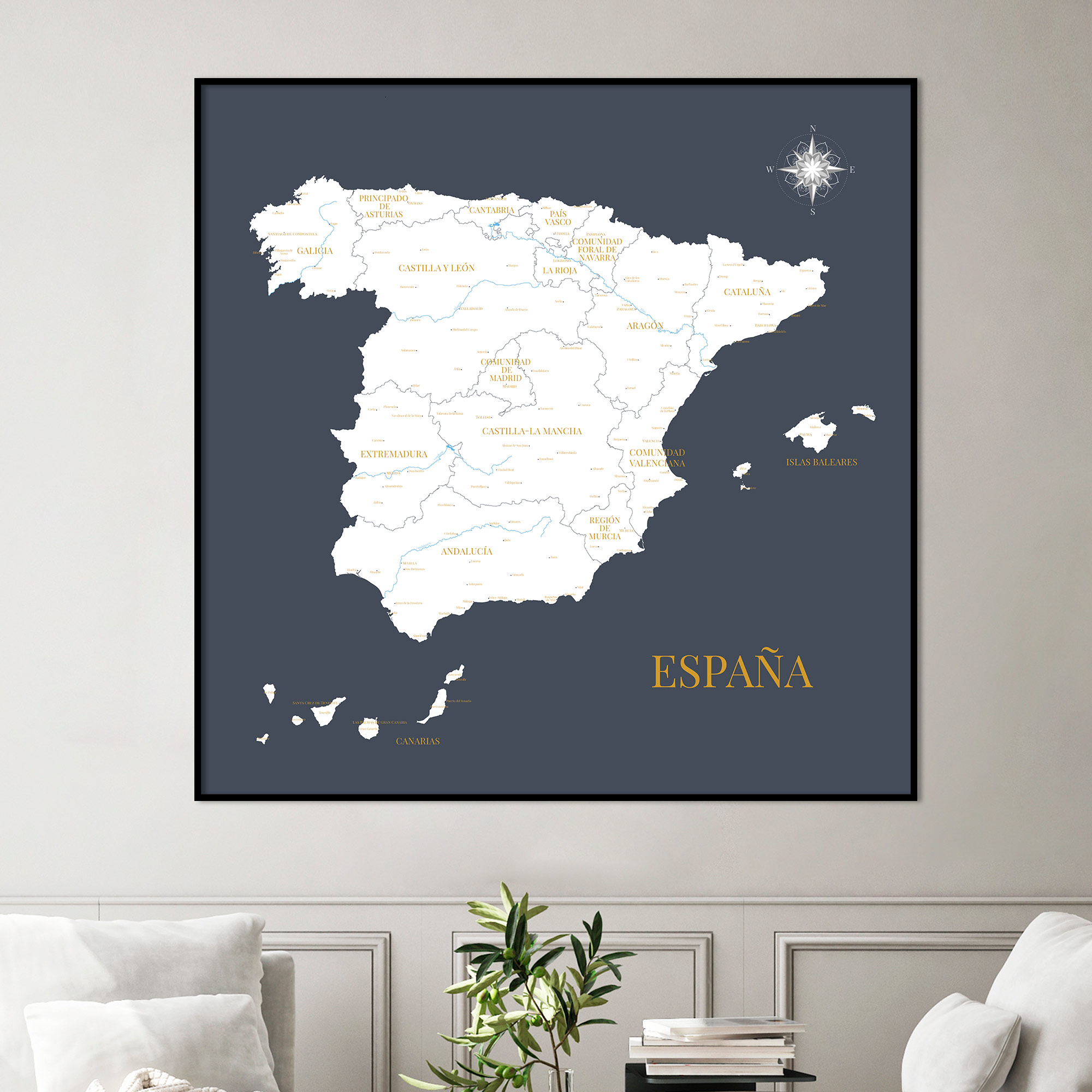 Carte des régions d'Espagne