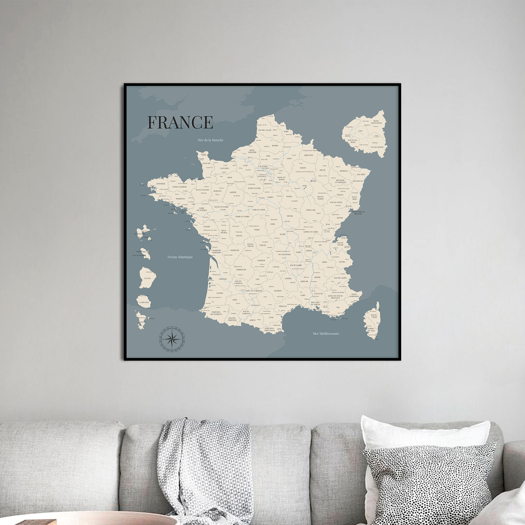 Carte de France murale