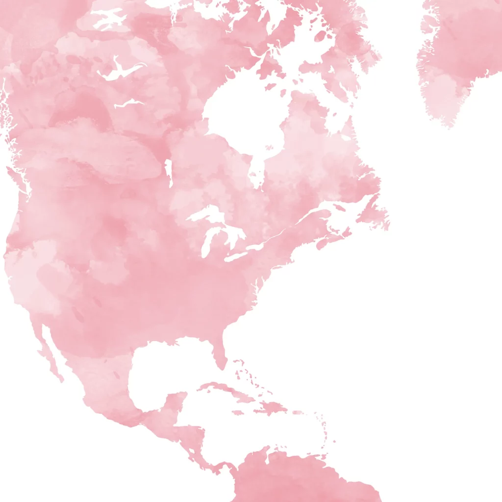 Carte du monde - Zoom Amérique