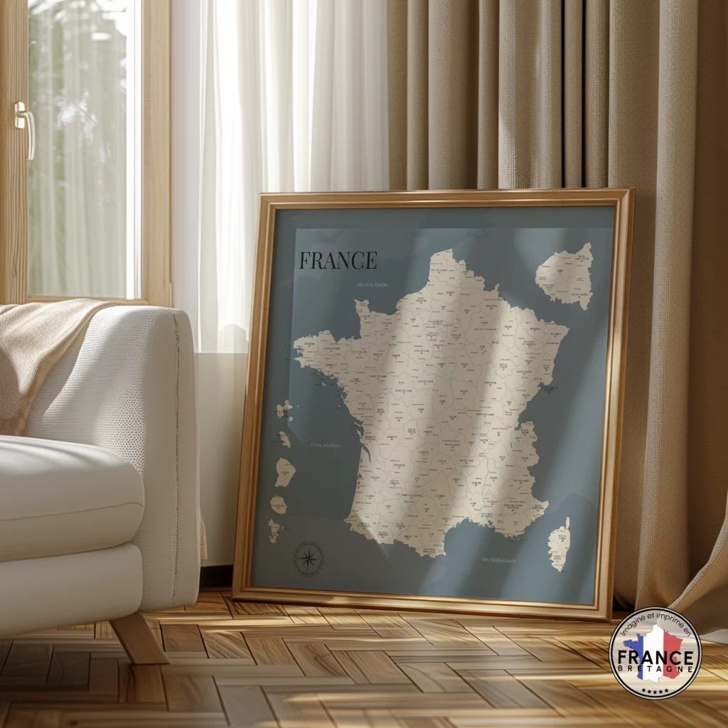 Carte de France moderne Paulette