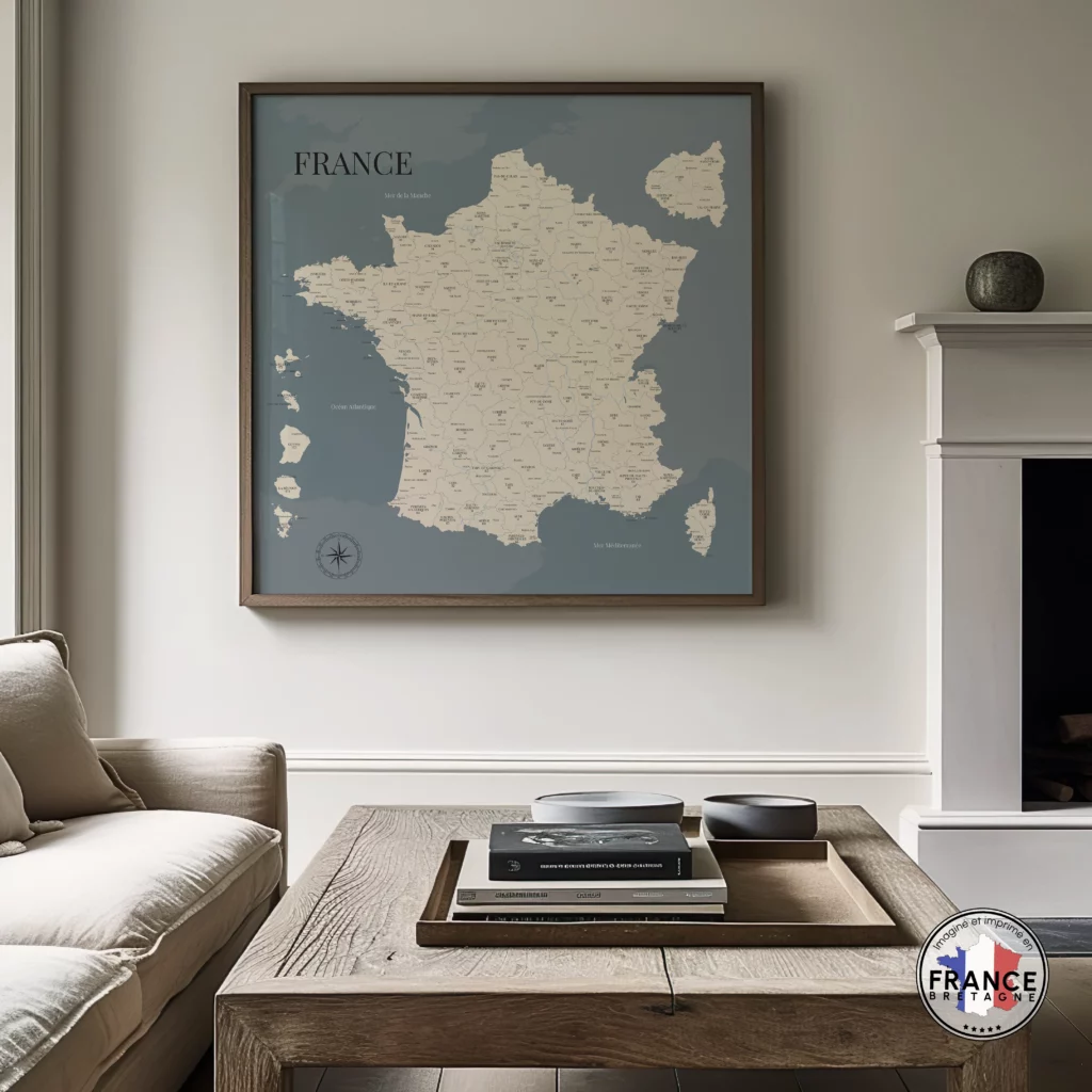 Carte de France moderne Paulette