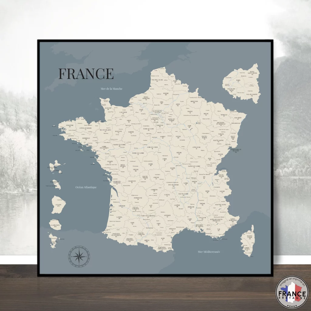 Carte de France moderne Paulette