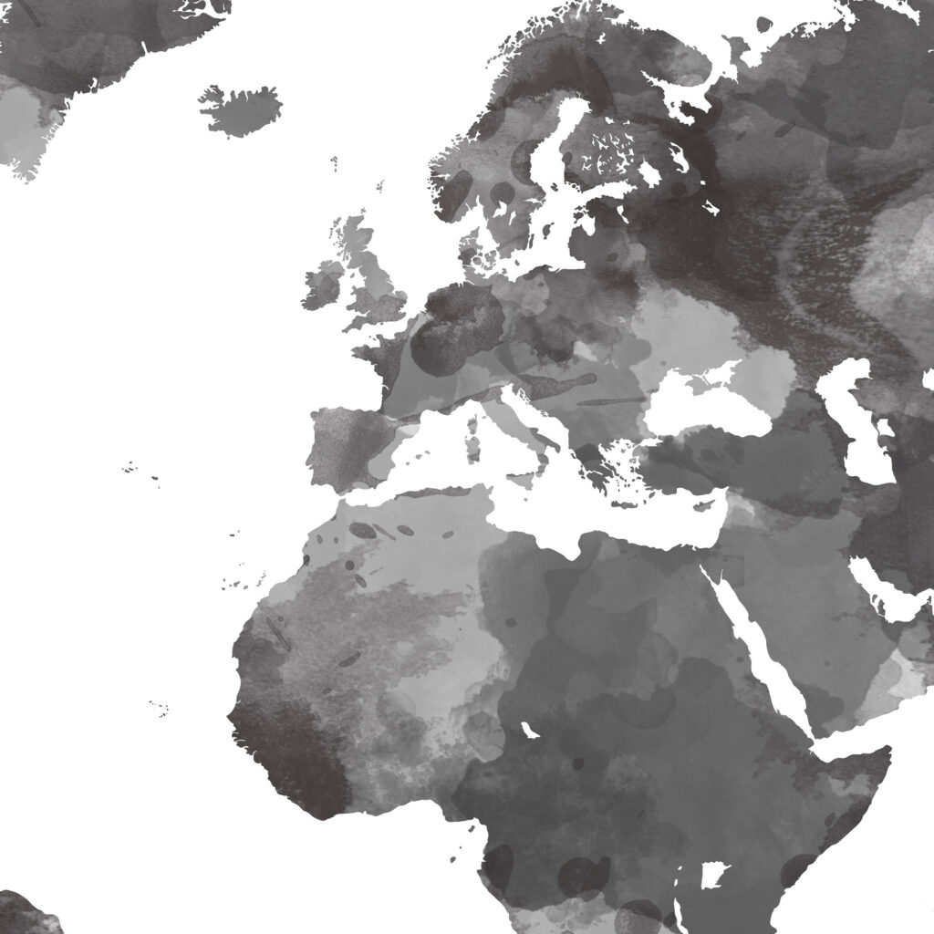 Carte du monde - Zoom Europe et Afrique du Nord