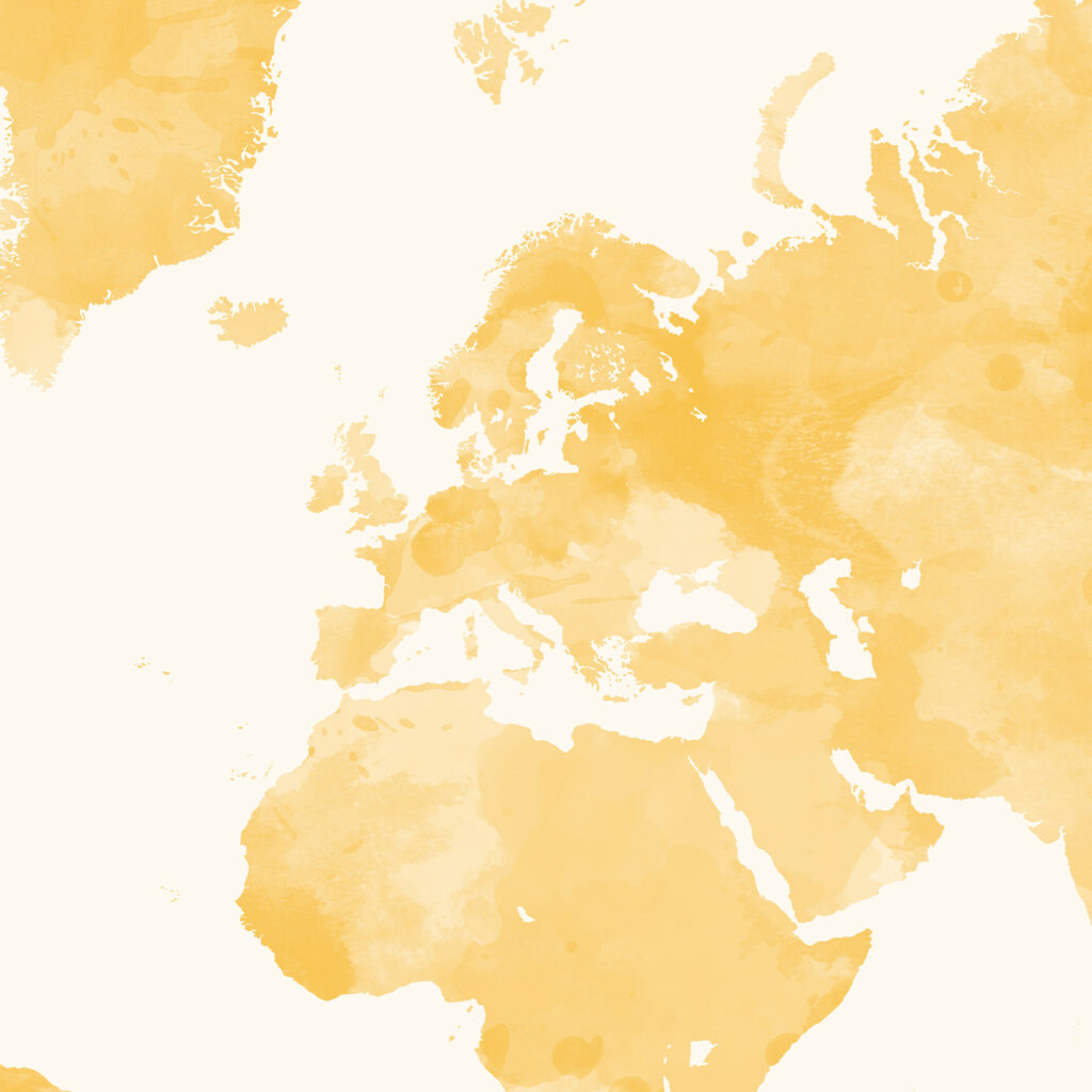 Zoom sur l'Europe et l'Afrique du Nord - Carte du monde