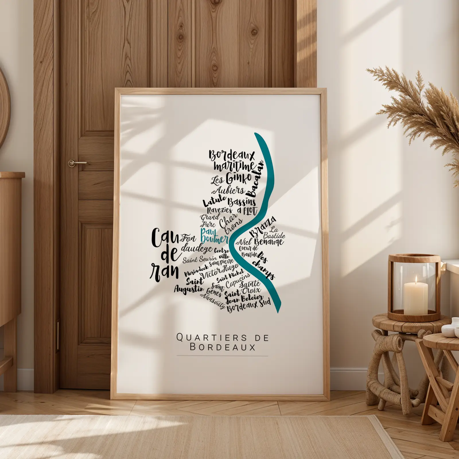 Affiche de Bordeaux et ses quartiers