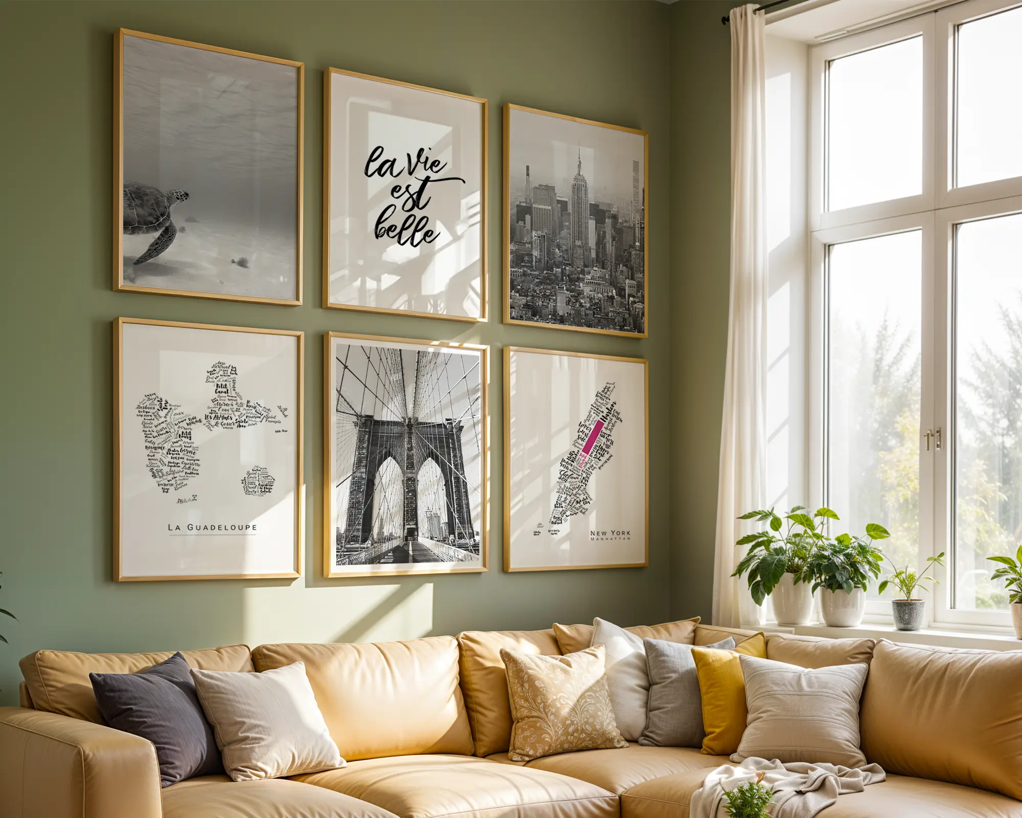 Mur d'images sur le thème du voyage Mur d'images sur le thème du voyage