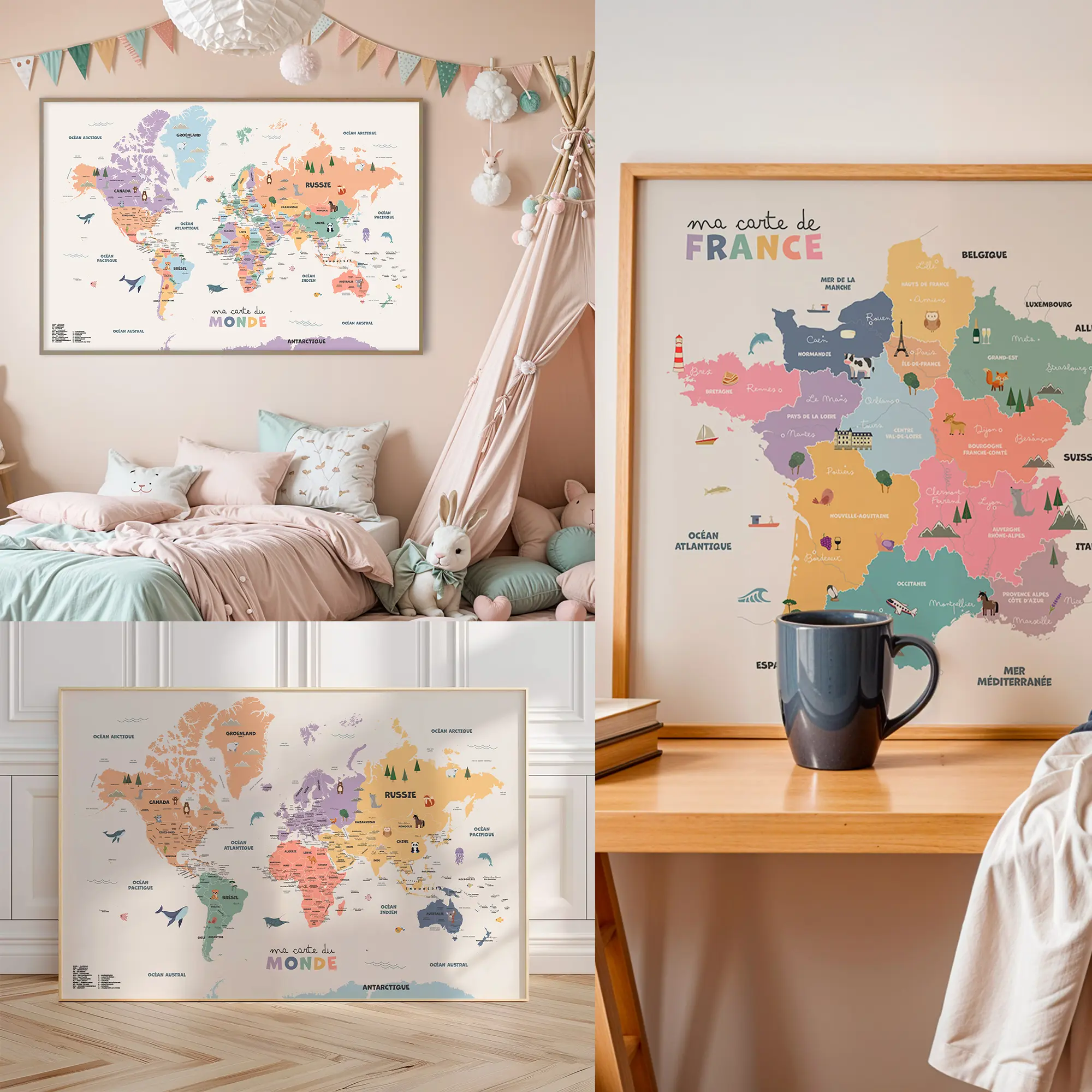 Collection Estella affiches colorées pour enfant