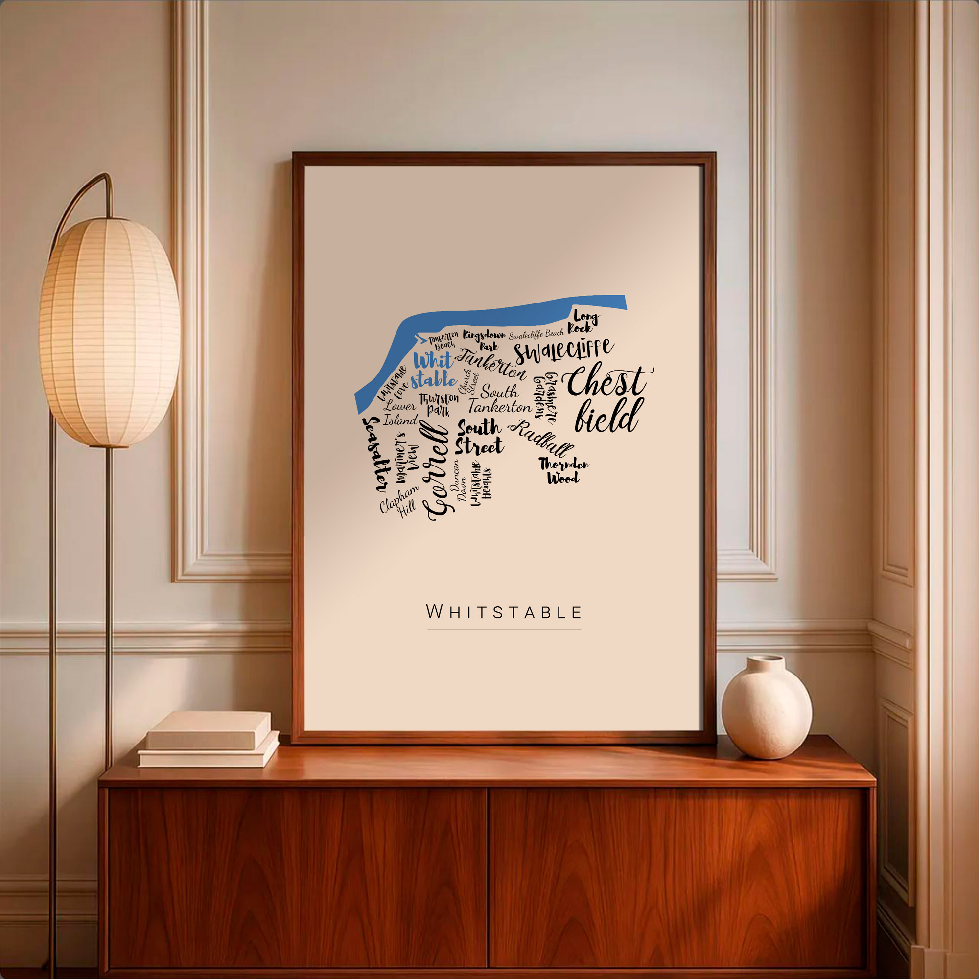 Affiche de Whitstable personnalisée