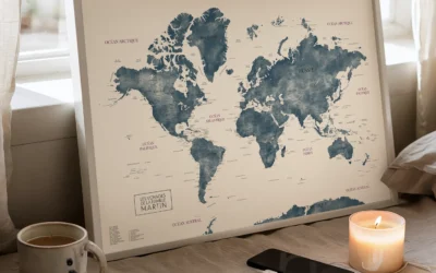 Carte du monde personnalisée : idées et inspirations pour un cadeau unique